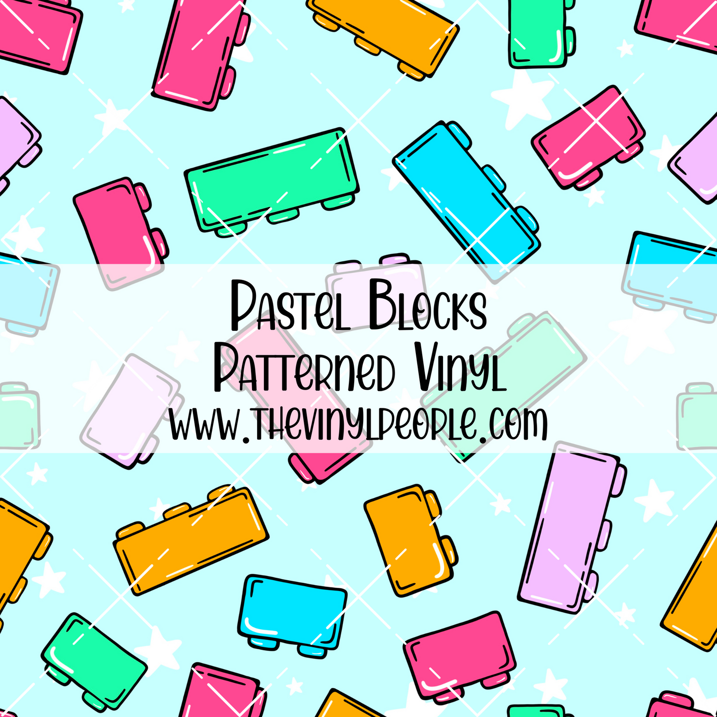 Pastel Blocks Patterned Vinyl