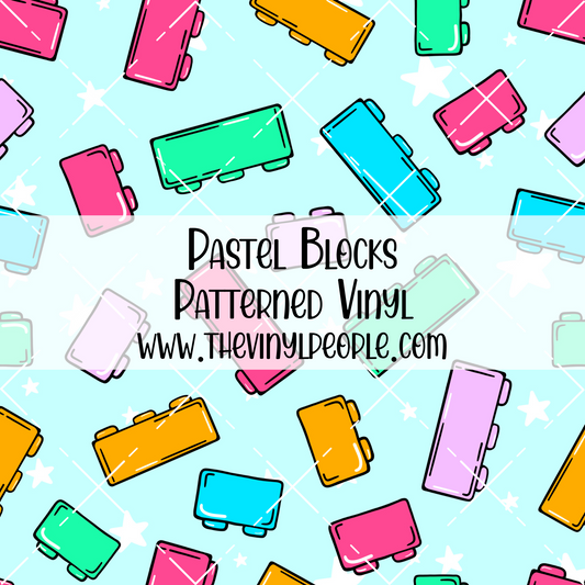 Pastel Blocks Patterned Vinyl