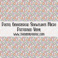 Pastel Gingerbread Snowflakes Patterned Vinyl