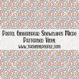 Pastel Gingerbread Snowflakes Patterned Vinyl