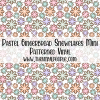 Pastel Gingerbread Snowflakes Patterned Vinyl