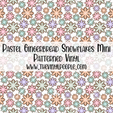 Pastel Gingerbread Snowflakes Patterned Vinyl