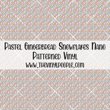 Pastel Gingerbread Snowflakes Patterned Vinyl