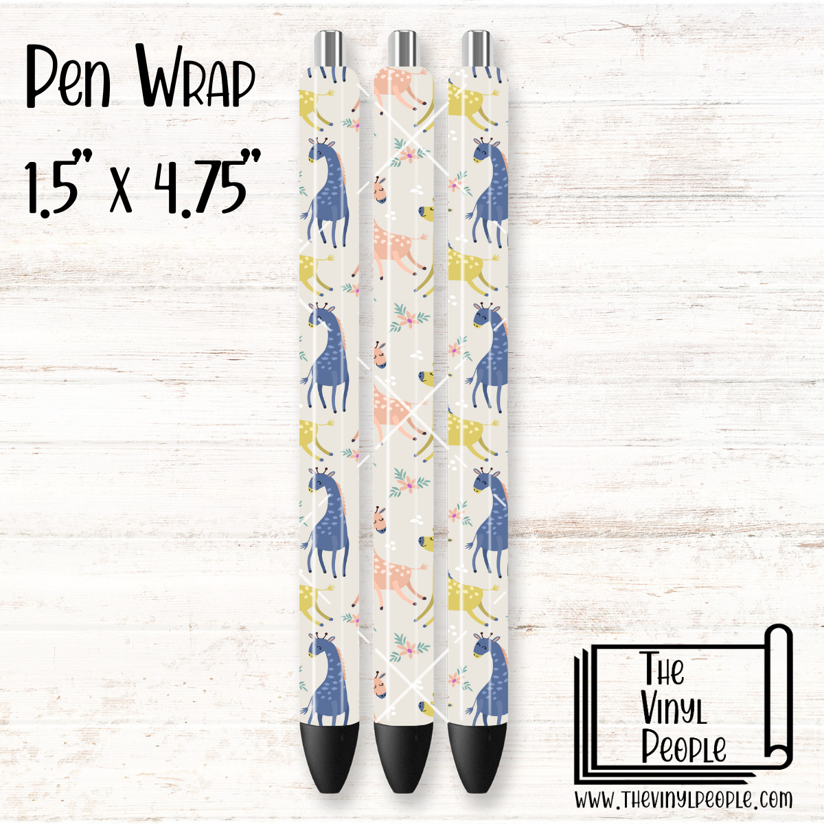 Pastel Giraffes Pen Wrap
