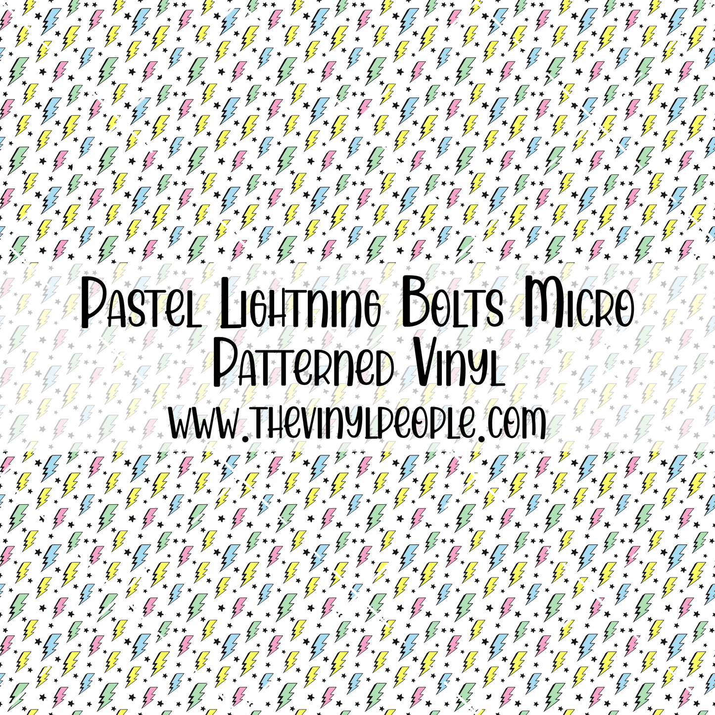 Pastel Lightning Bolts Patterned Vinyl