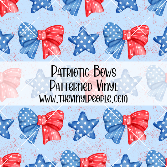 Patriotic Bows Patterned Vinyl