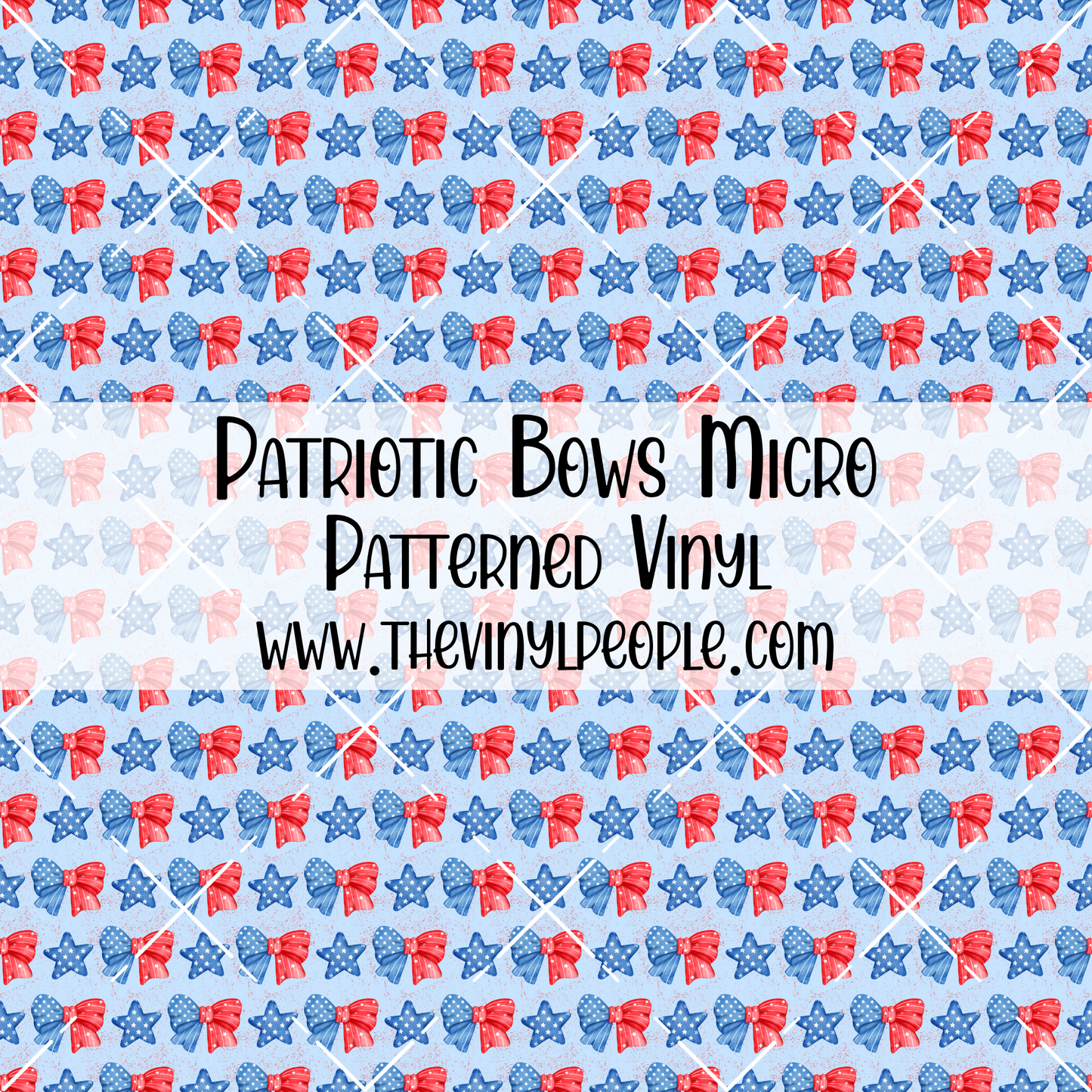 Patriotic Bows Patterned Vinyl