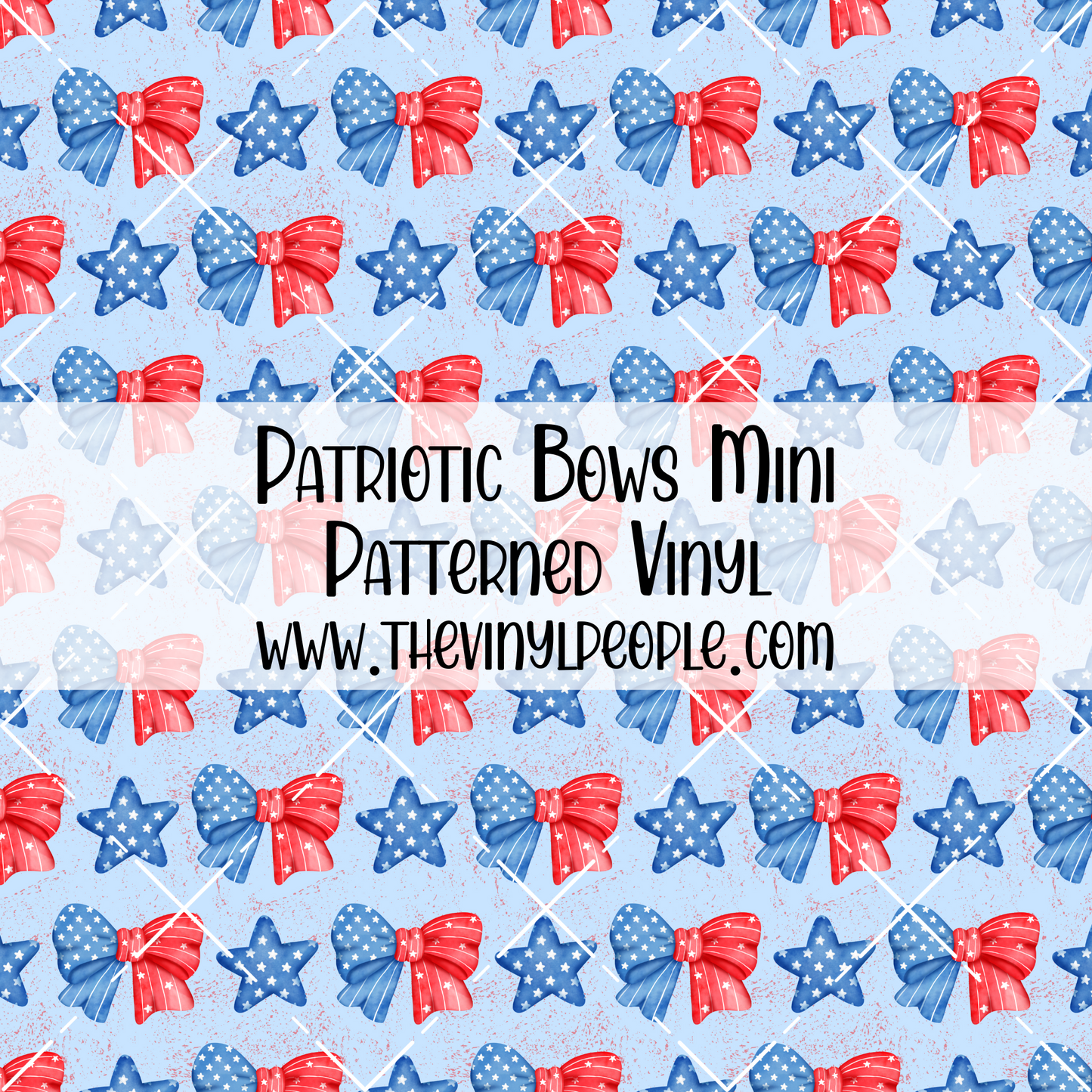 Patriotic Bows Patterned Vinyl