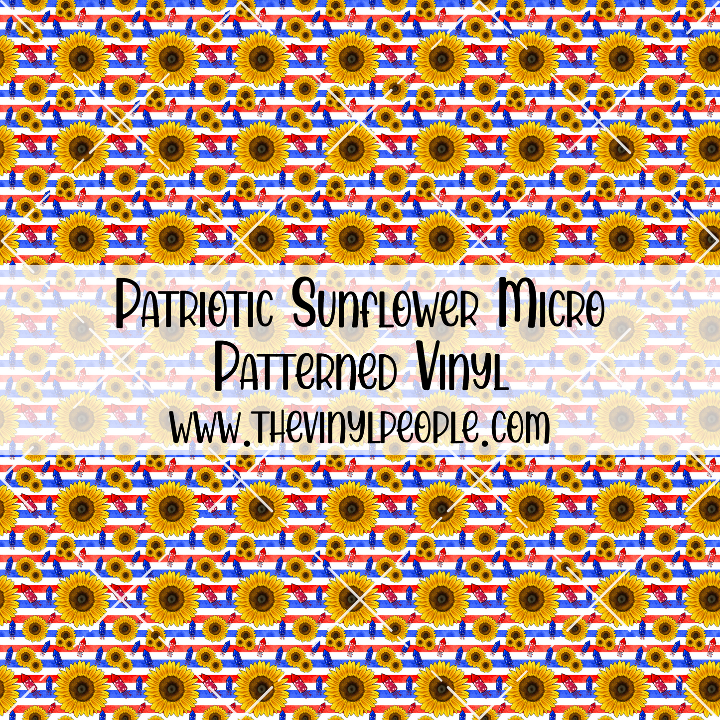 Patriotic Sunflowers Patterned Vinyl