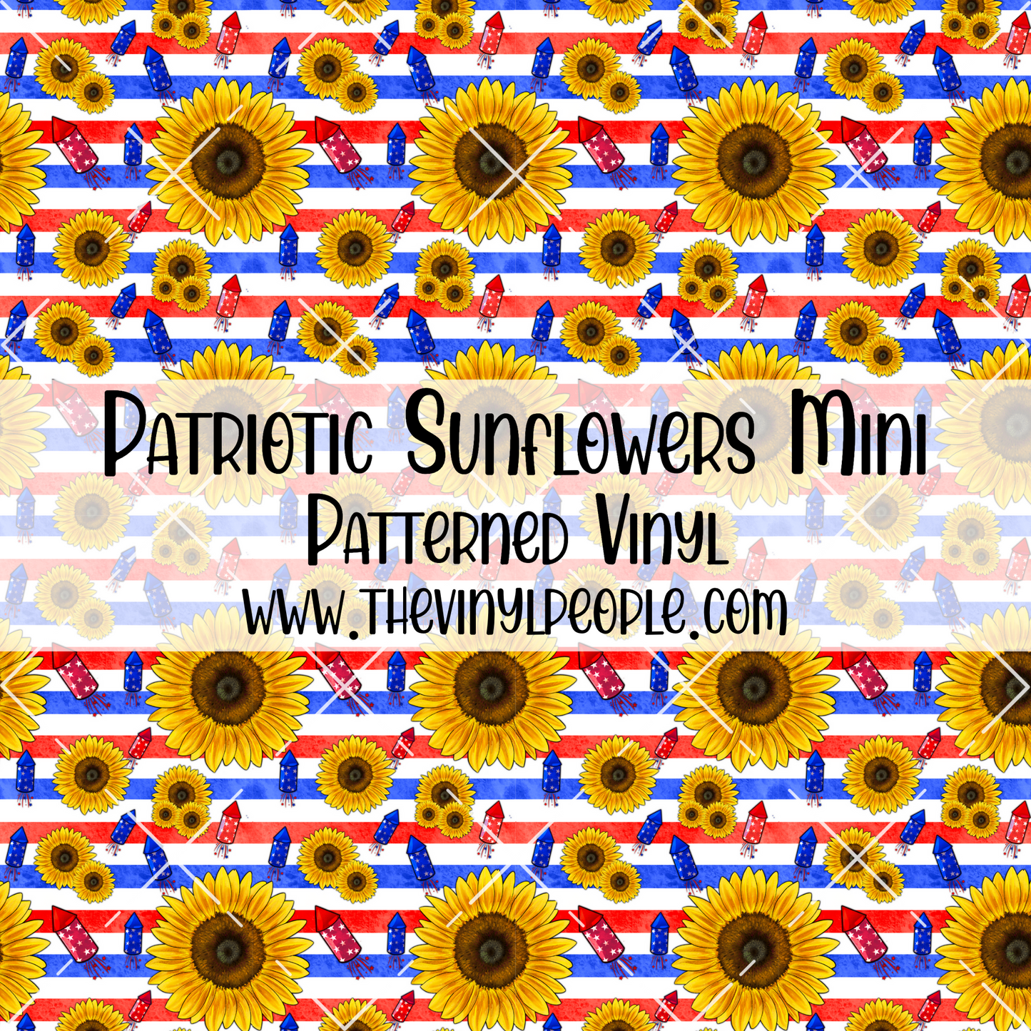 Patriotic Sunflowers Patterned Vinyl