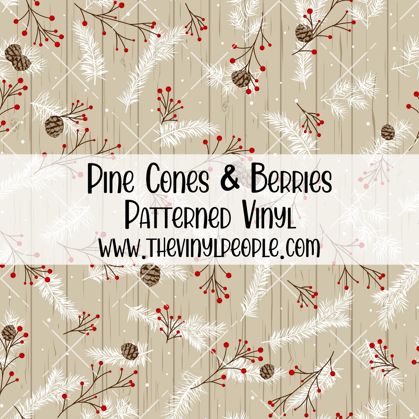 Pine Cones & Berries Patterned Vinyl