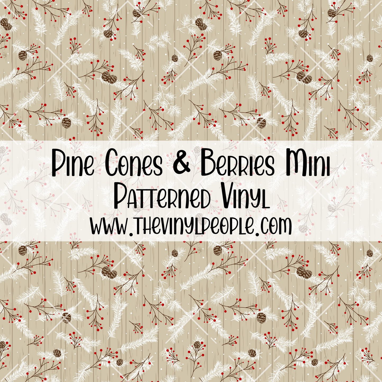 Pine Cones & Berries Patterned Vinyl