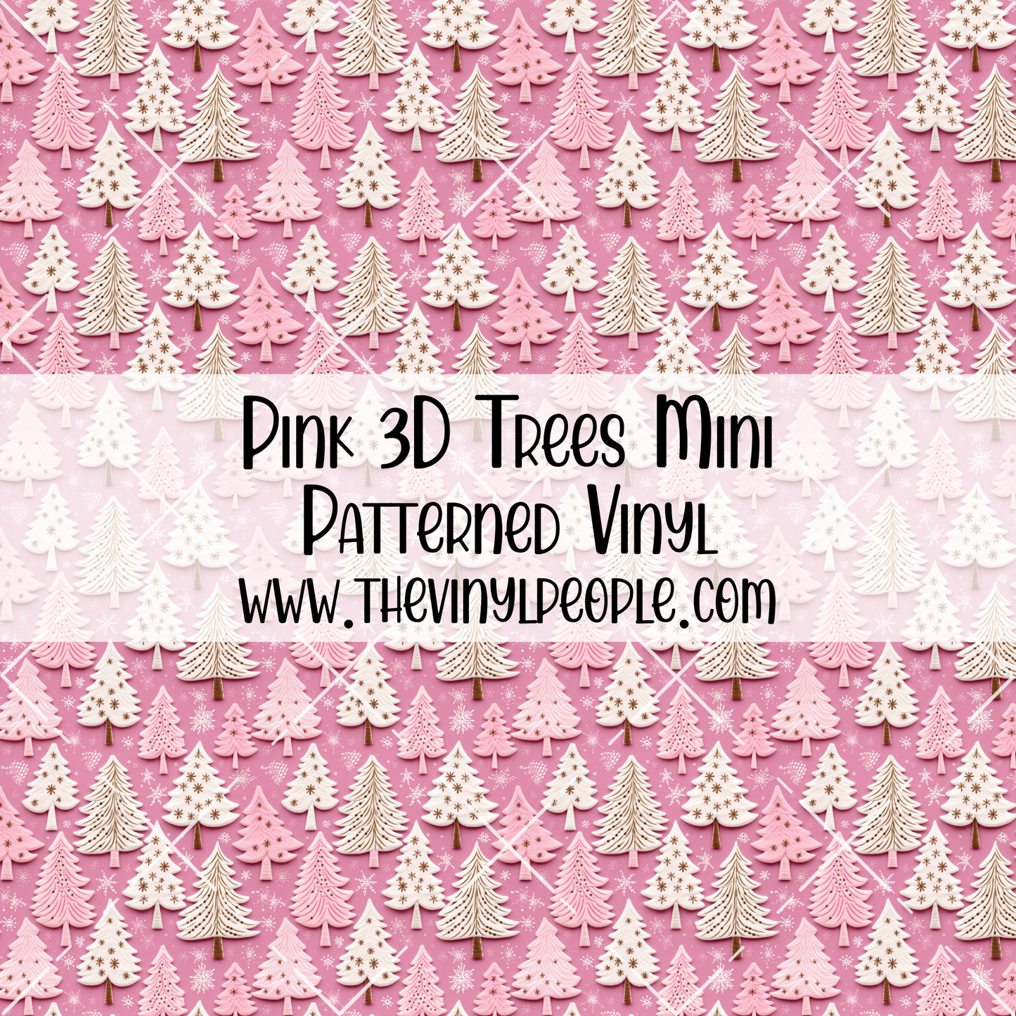 Pink 3D Trees Patterned Vinyl