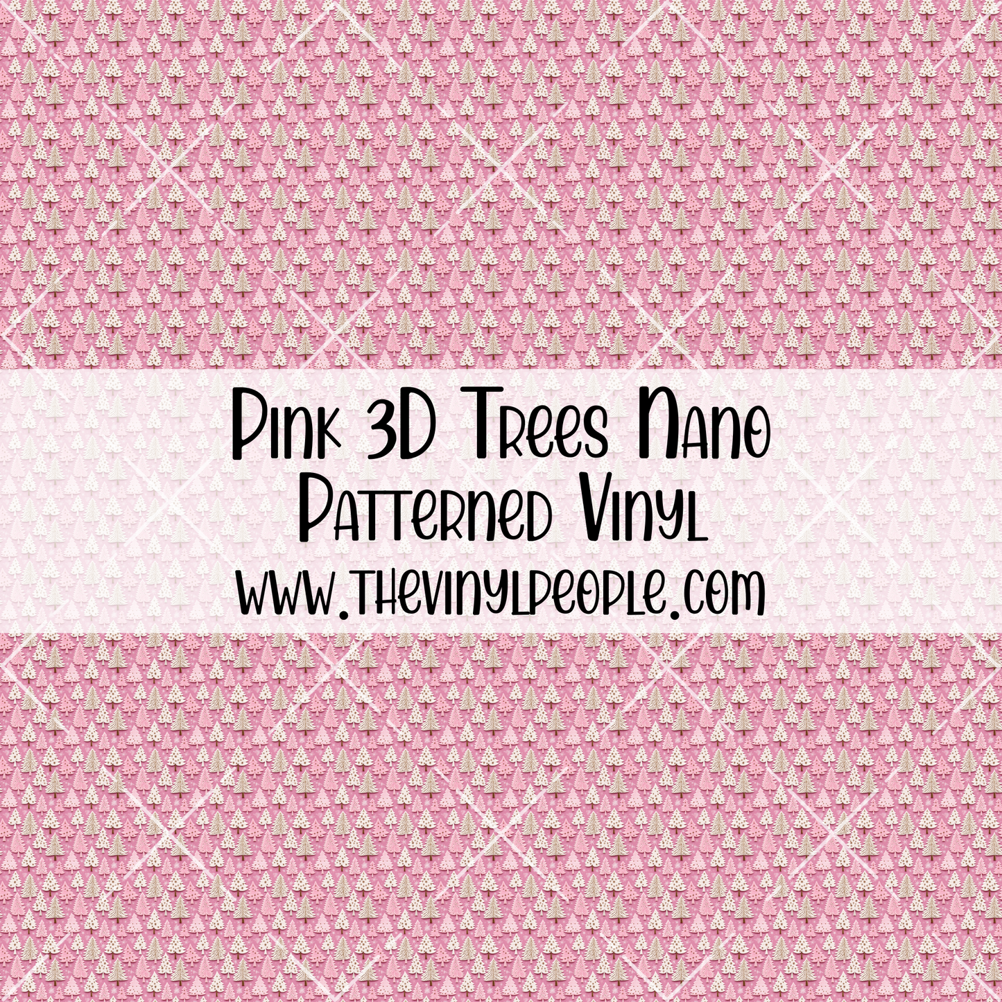 Pink 3D Trees Patterned Vinyl