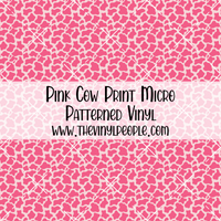 Pink Cow Print Patterned Vinyl