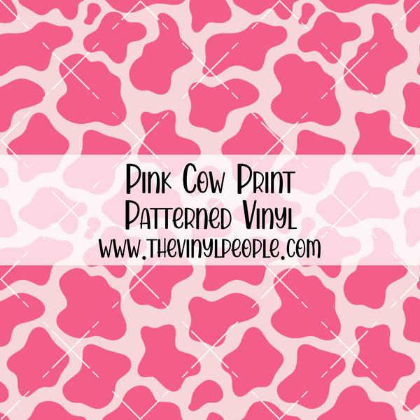 Pink Cow Print Patterned Vinyl