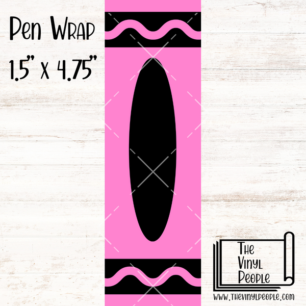 Pink Crayon Pen Wrap