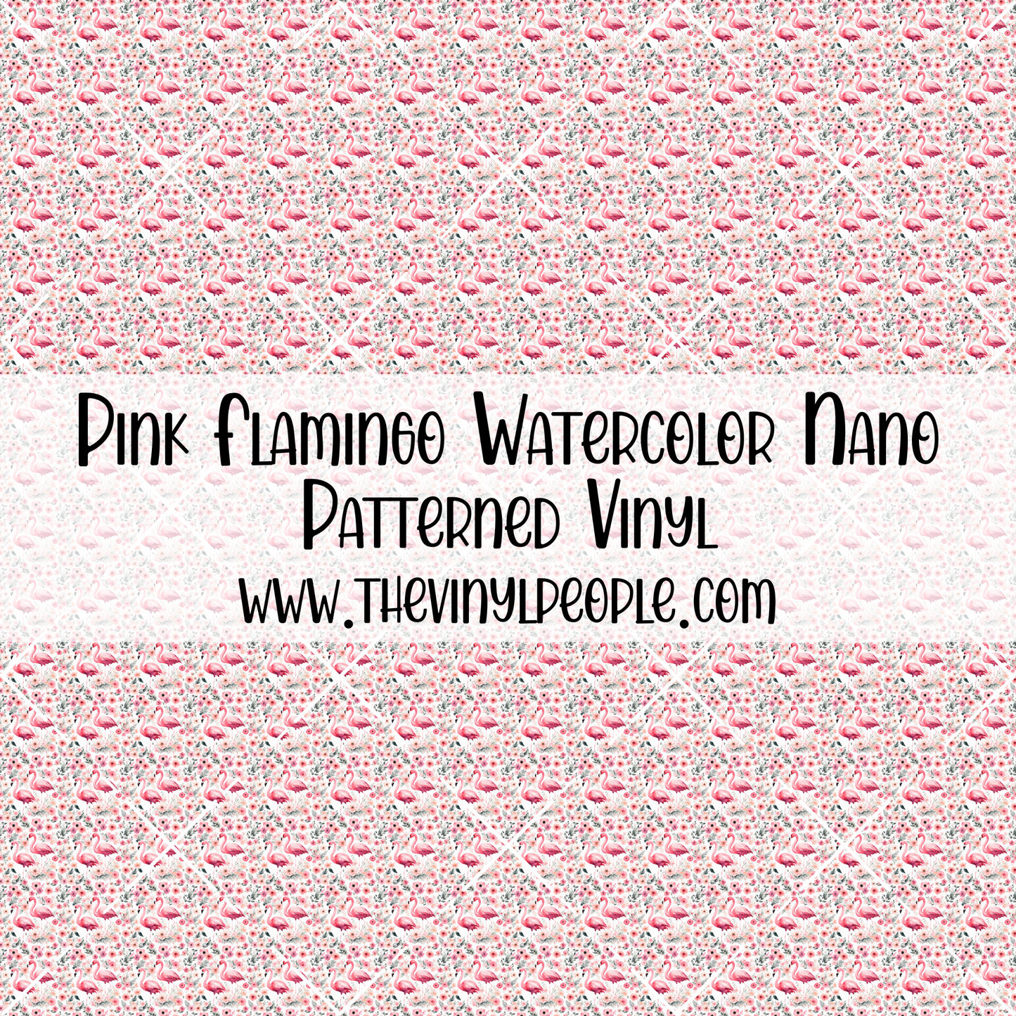 Pink Flamingo Watercolor Patterned Vinyl