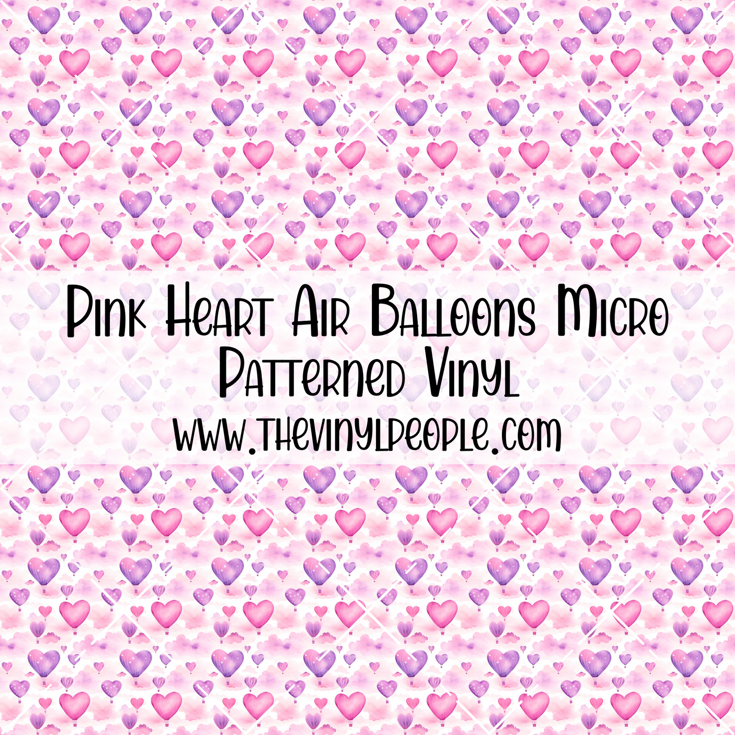 Pink Heart Air Balloons Patterned Vinyl