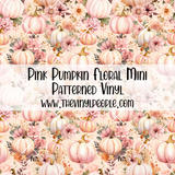 Pink Pumpkin Floral Patterned Vinyl