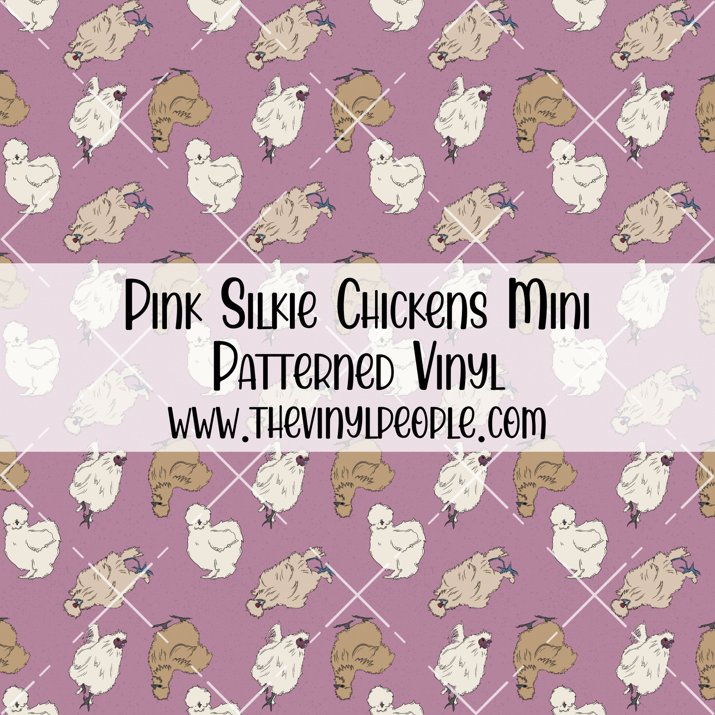 Pink Silkie Chickens Patterned Vinyl