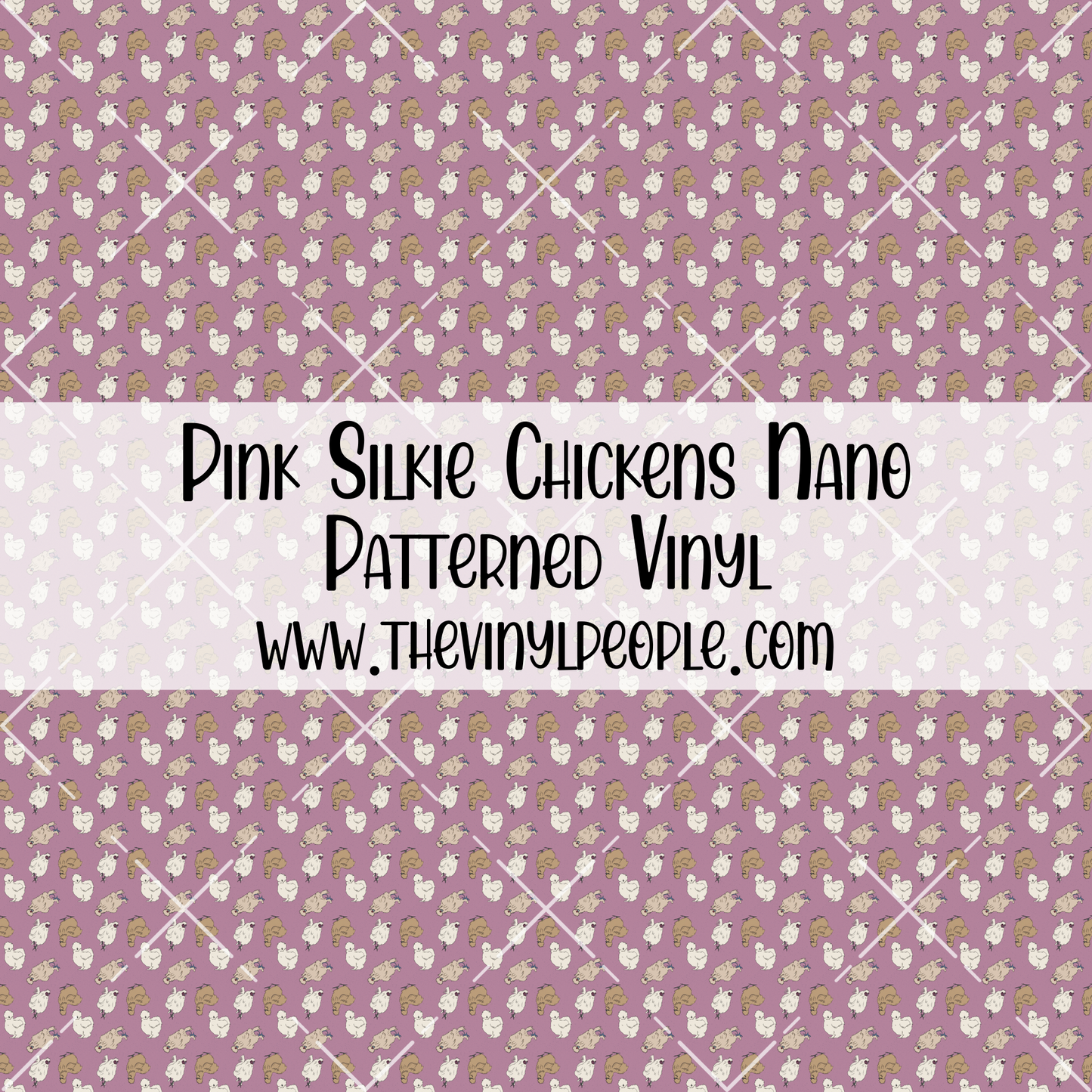Pink Silkie Chickens Patterned Vinyl