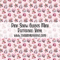Pink Snow Globes Patterned Vinyl