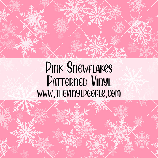 Pink Snowflakes Patterned Vinyl