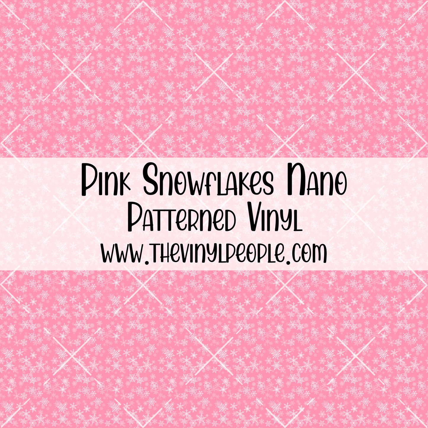 Pink Snowflakes Patterned Vinyl