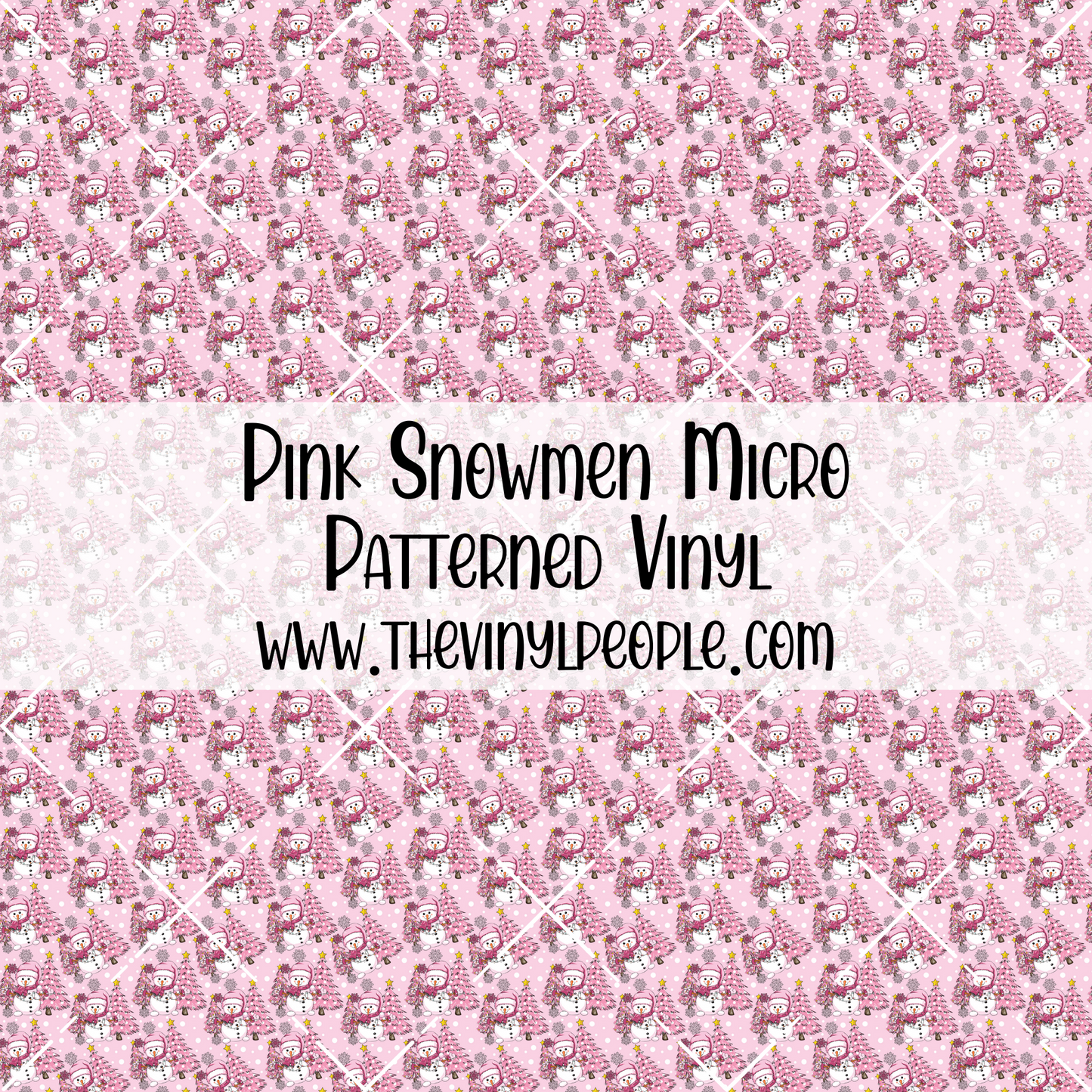 Pink Snowmen Patterned Vinyl