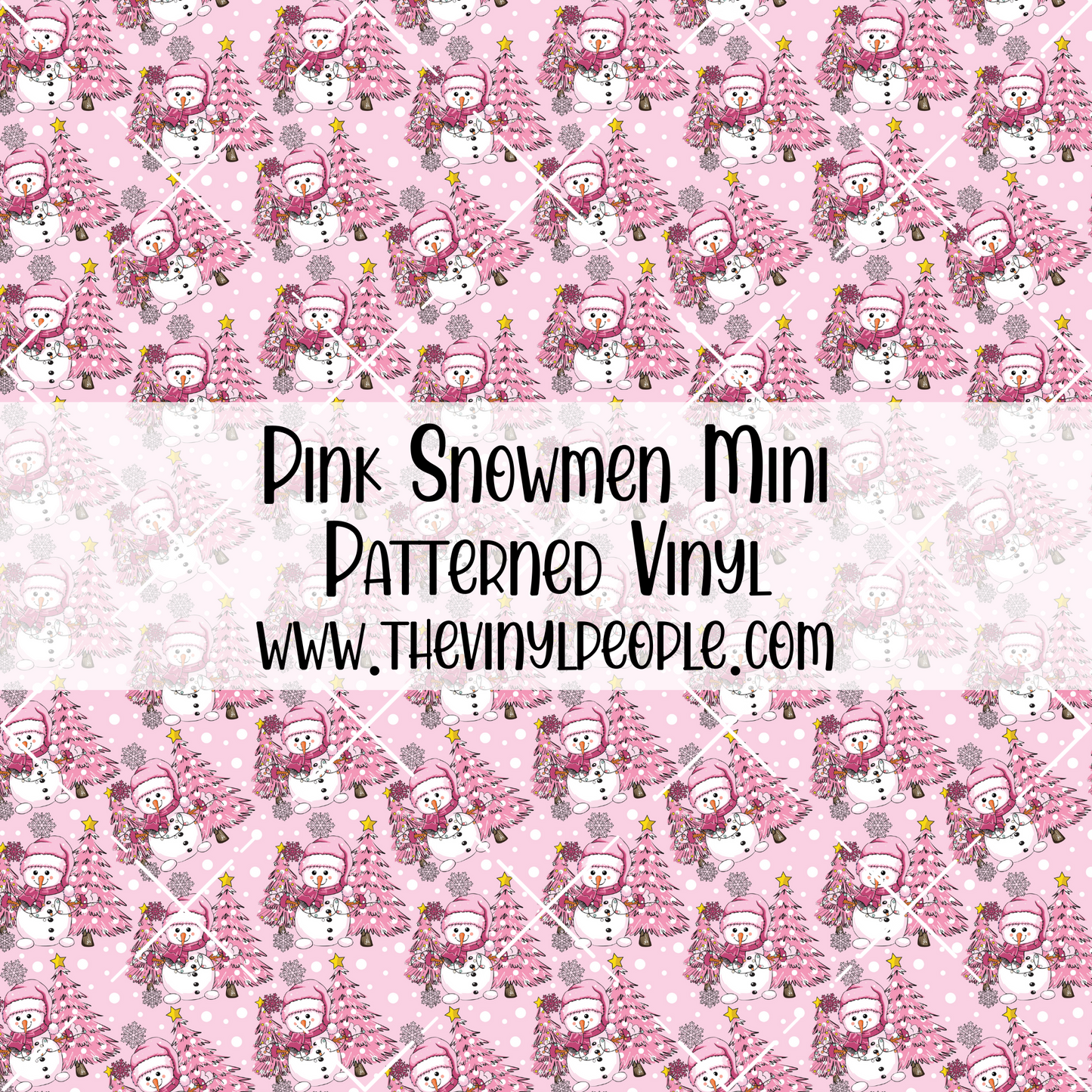 Pink Snowmen Patterned Vinyl