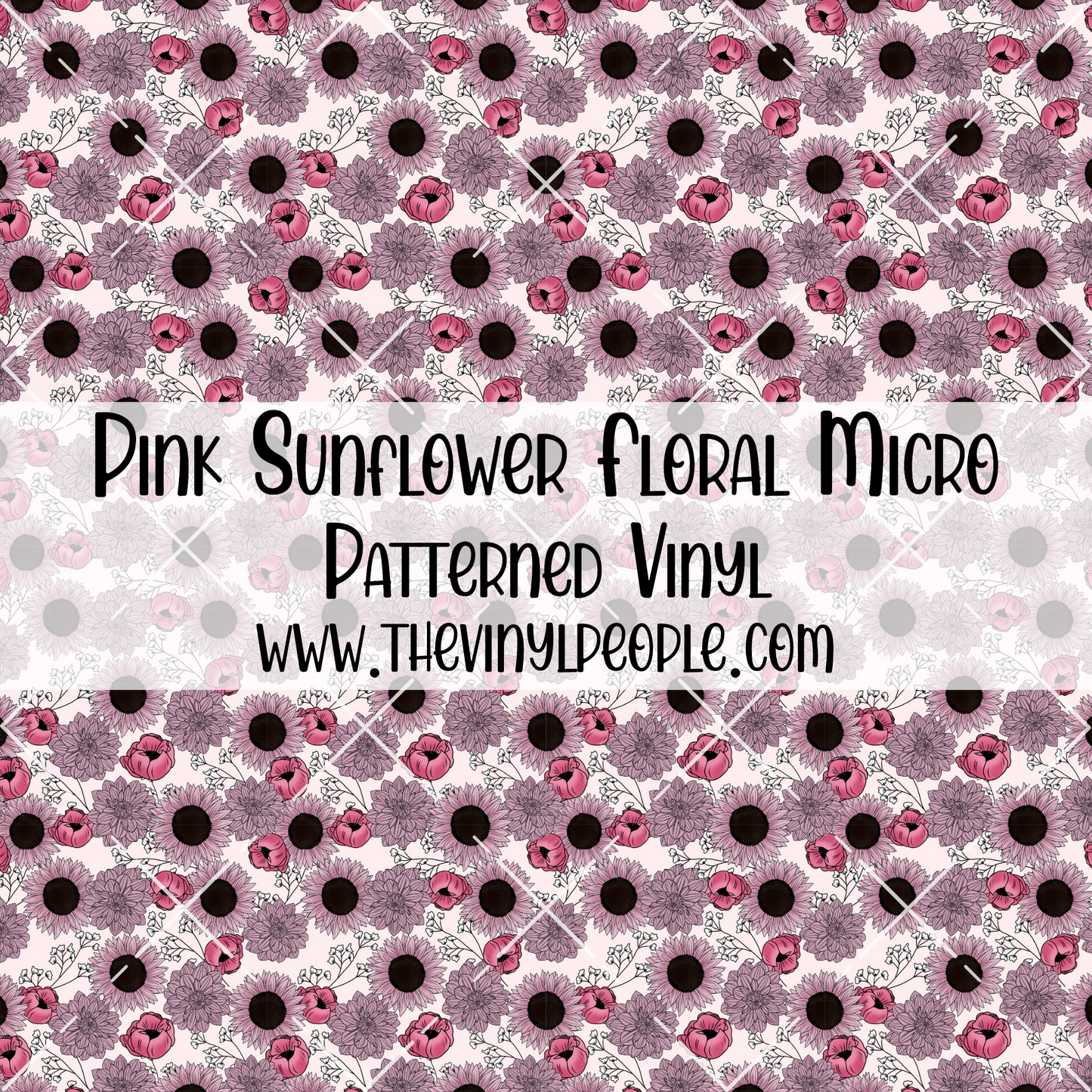 Pink Sunflower Floral Patterned Vinyl