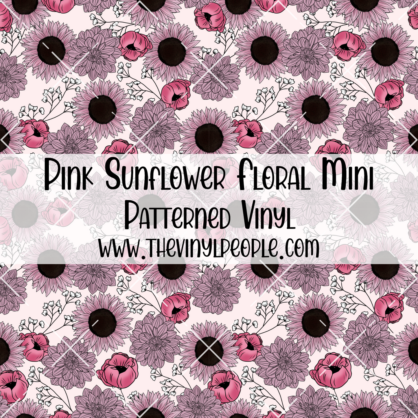 Pink Sunflower Floral Patterned Vinyl