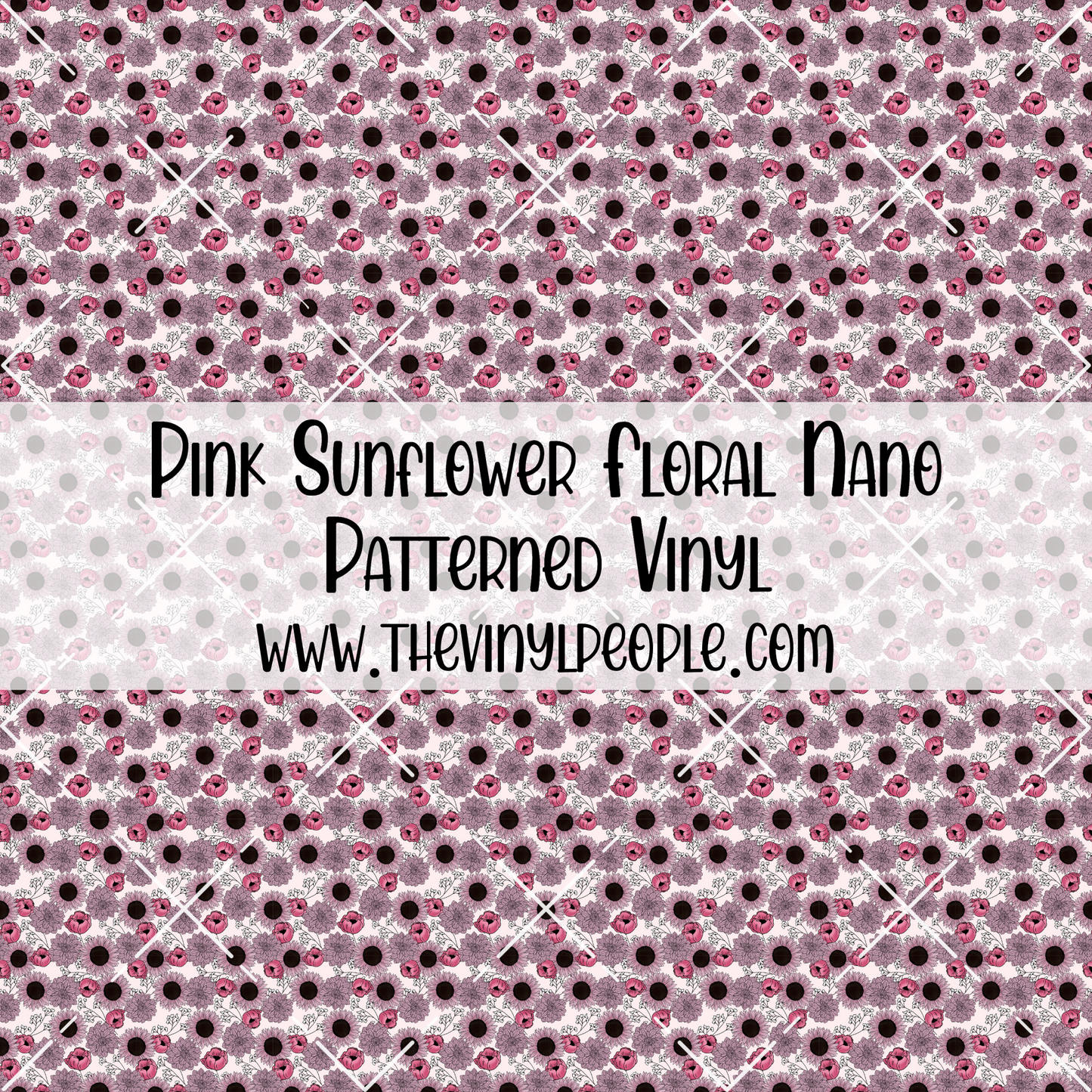 Pink Sunflower Floral Patterned Vinyl