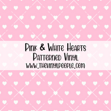 Pink & White Hearts Patterned Vinyl