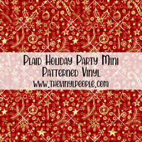 Plaid Holiday Party Patterned Vinyl