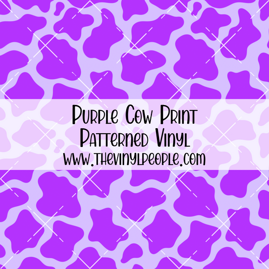 Purple Cow Print Patterned Vinyl