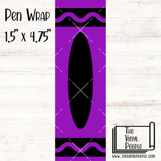 Purple Crayon Pen Wrap