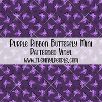 Purple Ribbon Butterfly Patterned Vinyl