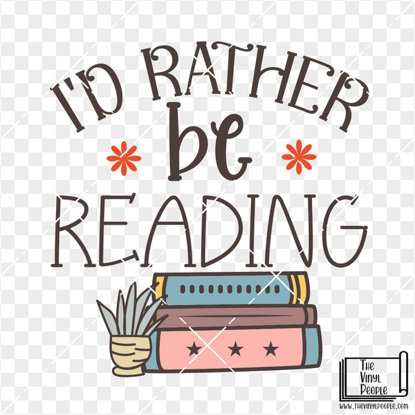 Rather Be Reading Vinyl Decal