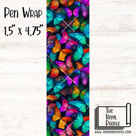 Rainbow Butterflies Pen Wrap