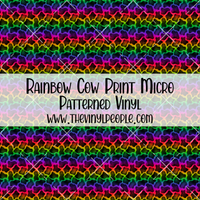 Rainbow Cow Print Patterned Vinyl