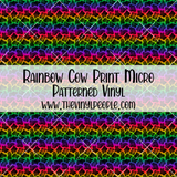 Rainbow Cow Print Patterned Vinyl