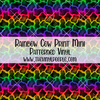 Rainbow Cow Print Patterned Vinyl