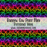 Rainbow Cow Print Patterned Vinyl
