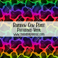 Rainbow Cow Print Patterned Vinyl