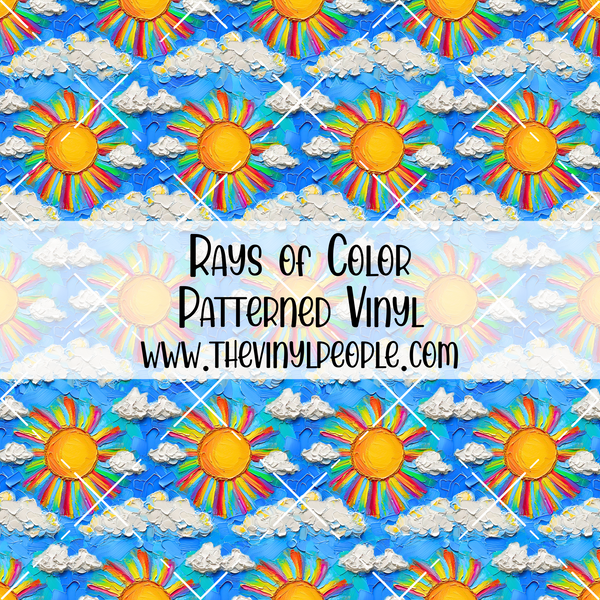 Rays of Color Patterned Vinyl