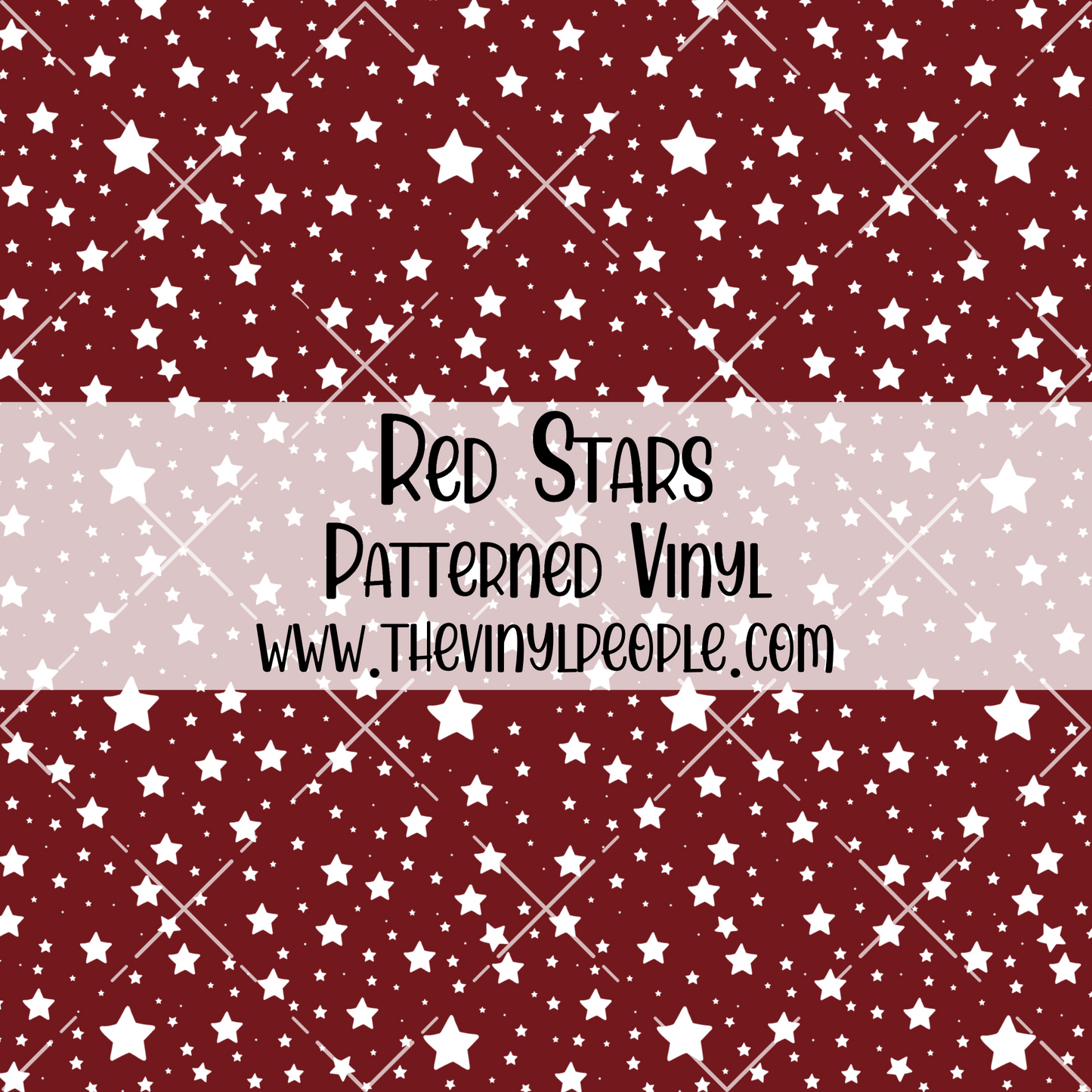 Red Stars Patterned Vinyl