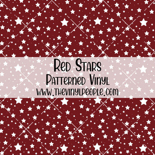 Red Stars Patterned Vinyl