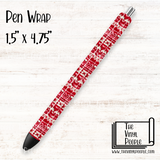 Red Sweater Pen Wrap